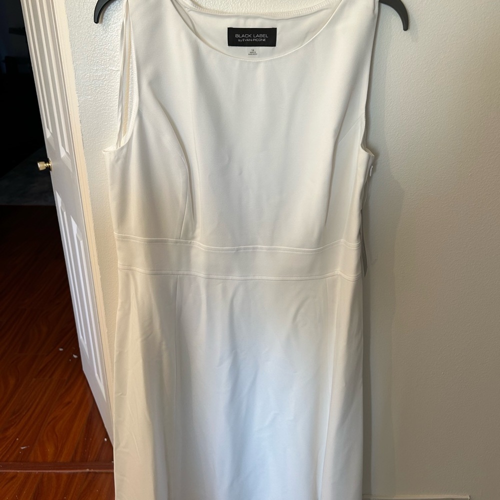 Evan Picone White Midi Dress